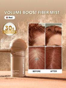 SHEGLAM HAIR 丰盈增发纤维-红色，适用于稀疏头发的增发纤维，喷雾式增发纤维，隐形持久，男女通用，即刻遮盖头发 - 紅色 - 查看 1