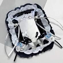 1pc Handmade Collectible Card Sleeve, 3-Inch Idol Card Storage Protective Case, Compatible With Anime Photo, Plush Ear Decor Ribbon Heart Lace Ruffle Card Holder, Maid Lolita Card Frame, Peripheral Protective Shell, Collection Photo DIY Display - A - View 11