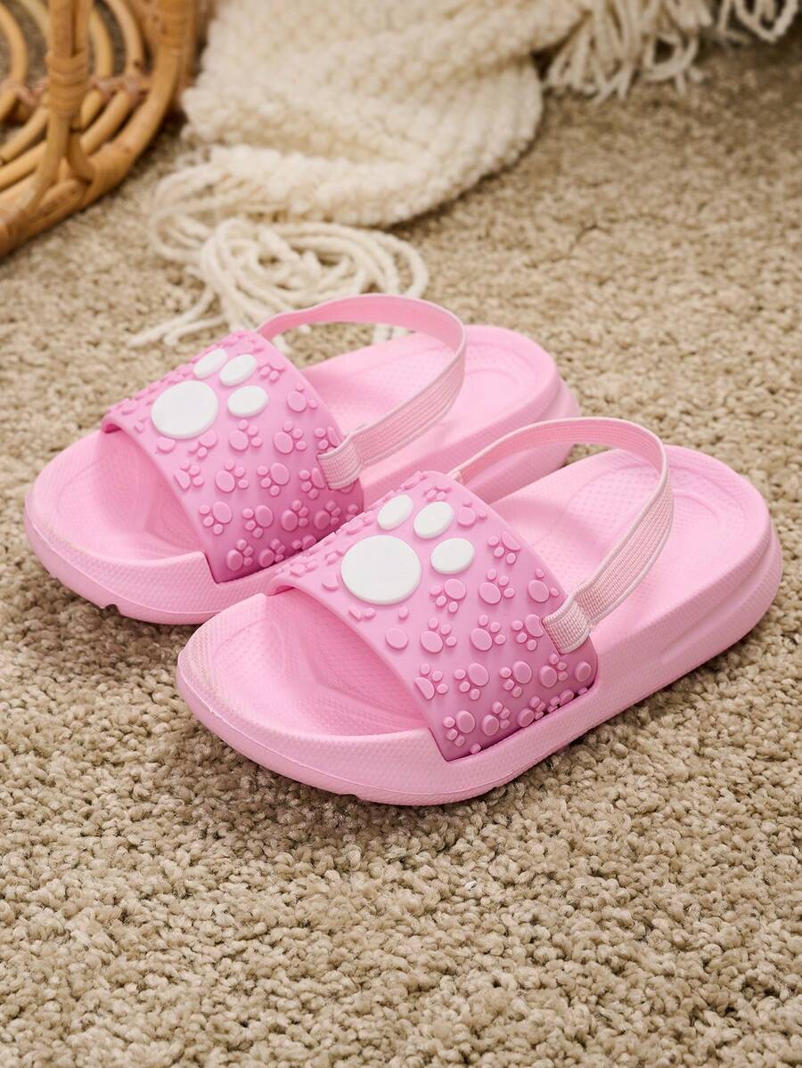 1 Pair Pink Summer Baby Girl Sandals, Comfortable Fashion Casual Versatile Slippers, Lightweight Soft - Pink - View 1
