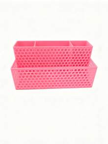 Large Capacity Honeycomb Hollow Design Desktop Organizer, Multi-Layer Multi-Compartment Office Stationery Student Desk Storage Rack, Innovative Back To School Gift, Suitable For Office Desk And Study Desk - One Size - View 14