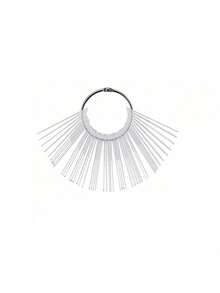 50/100/150pcs Transparent Rectangular & Fan-Shaped Nail Polish Color Display Cards With Metal Rings, Acrylic Nail Polish Color Sticks, Suitable For Nail Salons And DIY Home Practice - Multicolor - View 14