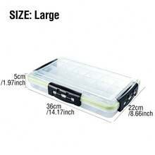 1PcsLarge Small Multi Grid Lure Box Clear See-Through Tackle Box Custom Space For Snakehead Mackerel - FB031 - View 8