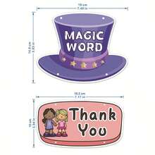 1pc Classroom Word Cards & Banner Set - English Polite Expressions Learning Flash Cards, Bulletin Board Decor Bunting Flags For Kindergarten Preschool - Bunting - View 7