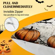 4pcs Halloween Crow & Pumpkin Pattern Pillow Covers Without Inserts, Single-Sided Printed Pillow Covers, Suitable For Living Room, Bedroom, Home Decor, All-Season Pillow Covers - Multicolor - View 3