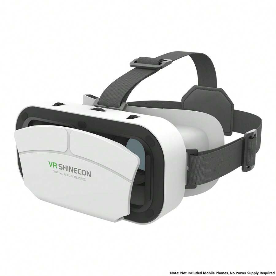 Byteuni VR 眼鏡 虛擬實境 VR 頭戴式 3D 眼鏡頭盔 VR 護目鏡,兼容電視、電影和電子遊戲,兼容 iOS、Android 系統,支持 4.7-7.2 英寸螢幕 - 白色 - 彩色 - 查看 1