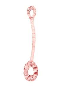 1pc Multifunctional Satin Heatless Curling Rod, Seamless Hair Curler With Hair Tie, Medium Cream Pink, Sleep Heatless Curling Tool - Multicolor - View 6