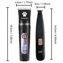 Classic Ceramic Blade Electric Pet Hair Clipper, High Speed High Power Low Noise Anti-Clogging With LCD Display, Grooming Kit For Dogs, Cats, Sheep, Horses And Other Pets - View 11