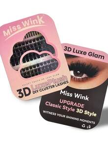 Miss Wink 160 عنقود رموش صناعية فائقة الكثافة ثلاثية الأبعاد بحجم كثيف وناعم كرتوني + رموش جنية مدببة، طول مختلط 8-16 ملم بسمك 0.07 ملم، رموش عين القطة الطبيعية التي تكبر العين وتناسب بشكل مثالي، سهلة للاستخدام المنزلي DIY والتركيب والمطابقة، مناسبة للمكياج الخفيف والمكياج الثقيل والإطلالات اليومية أو الخروجات وفعاليات العطلات، هدية مثالية للنساء أو الفتيات - D - مشاهدة 7
