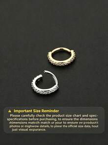 1 Stück vollständig mit Strass verzierter Nasenring für Frauen, Nasenring, Nasenseptumring, Lippenring, Knorpelohrringe, vielseitiger Körperschmuck für Frauen, geeignet für den täglichen Gebrauch, Partys, Musikfestivals, Geschenke, Strandurlaube, Feiertage (Chinesisches Neujahrsfest, Halloween, Valentinstag, Ostern, Weihnachten) und verschiedene Anlässe - Verschiedenfarbig - Übersicht 2