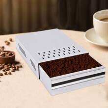 304 Stainless Steel Coffee Knock Box, Drawer Type Detachable Coffee Grounds Knock Container For Home Cafe Kitchen Bar - Silver - View 1