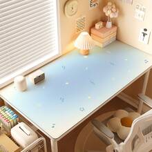 Pink Blue Purple Gradient Star Bow Music Notes PU Leather Desk Pad Protector Y2K INS Korean Mouse Pad Office Desk Mat Waterproof Non-Slip Desk Blotter Pad - View 40