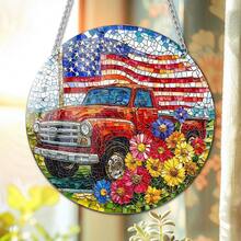 Cross-Border Independence Day Festival Celebration Acrylic Painted Window Hanging Decor Wall Ornament Creative Craft Hanging Decoration Home Decor - Multicolor - View 9
