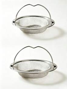 1pc Kitchen Sink Strainer, Made Of Stainless Steel With Curved Handle For Easy Grip And Residue Disposal. Can Intercept Food Residue From Washing Vegetables And Dishes, Prevent Drain Clogging And Keep Water Flowing Smoothly. Suitable For Various Kitchen Scenarios, Odor-Proof Cover - Kitchen Sink Strainer - View 10