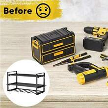 3 Tier Duty Power Tool Organizer Drill Holder Wall Mount Power Tool Storage Rack - 24B-wIN-uK-dZSNJ - View 4