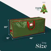 Túi đựng cây thông Noel - Dùng để cất giữ cây thông Noel nhân tạo, chất liệu bền chống nước, túi có khóa kéo, tay cầm xách, bảo vệ khỏi bụi bẩn, côn trùng và độ ẩm (màu xanh) - Xem 4