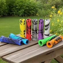 Thickened Rubber Bicycle Handlebar Grips, Universal Mountain Bike/Scooter Handlebar Pads, Anti-Slip Shock Absorption, Comfortable Riding Enhancement Equipment - Multicolor - View 2