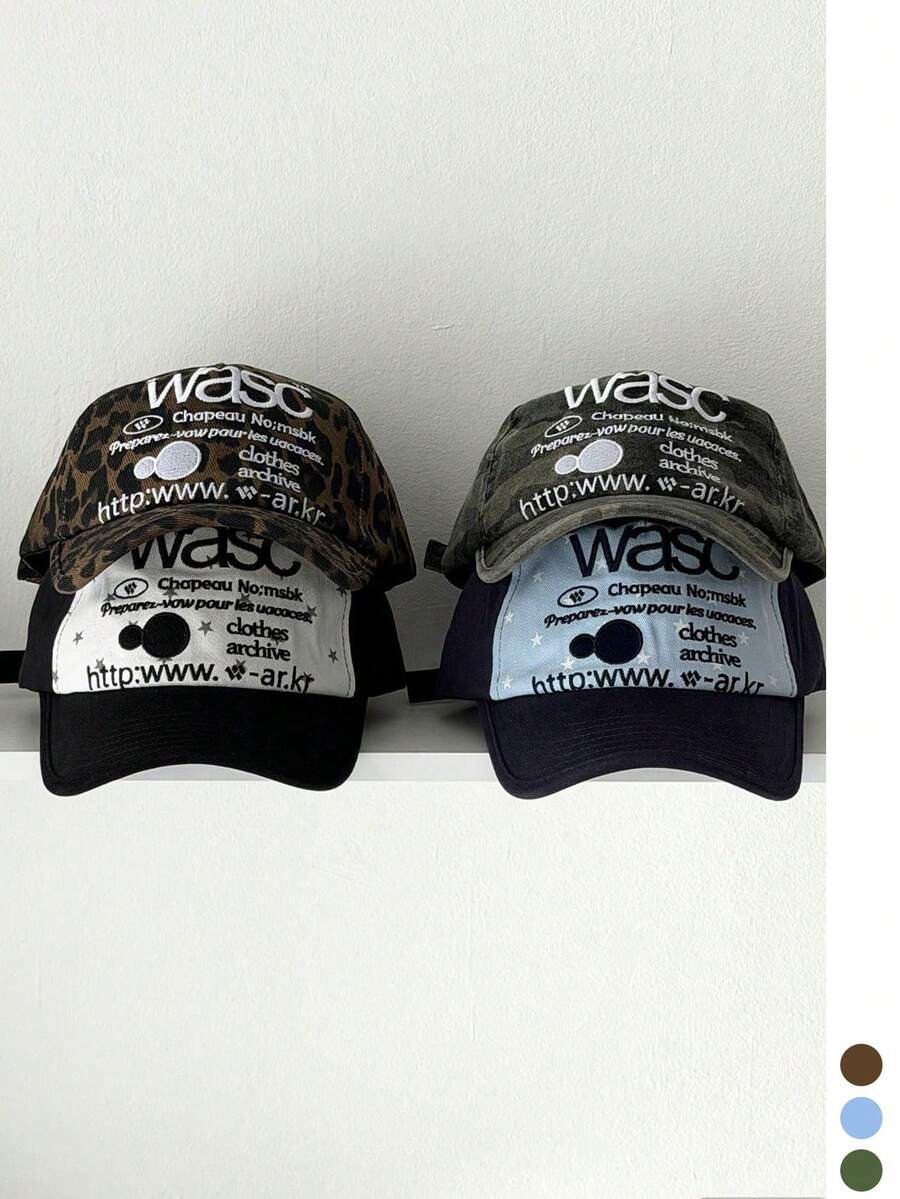 Viral Vintage Leopard Print Baseball Cap For Women, Niche Street Brand Star Hat