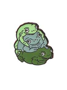1件精緻可愛青蛙胸針，創意卡通時尚個性化服飾裝飾別針，背包衣帽配件，趣味收藏禮品，獨特小眾百搭飾品 - 彩色 - 查看 9