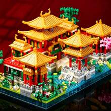 3-In-1 Ancient Style 3D Puzzle Building Blocks, Suzhou Garden/Summer Palace/Yellow Crane Tower Model, High Difficulty Assembly Blocks, Desktop Decor And Holiday Gift - Multicolor - View 1