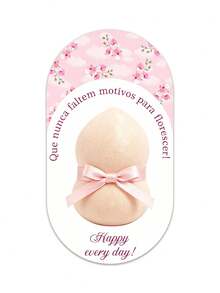 Custom Floral Card Packaging Paper, Gourd-Shaped Makeup Sponge, Customized Makeup Sponge Packaging Card, Soft Wet/Dry Cosmetic Sponge, Bridesmaid Gift, Wedding Favor, Birthday Gift, Mother's Day Gift - Multicolor - View 12