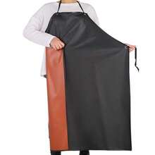 Easy Clean Waterproof Apron With Adjustable Halter Neck – Durable PVC Protection Vest For Adults, Extra-Long Waist Strings For Perfect Fit, Great For Home Kitchen, Restaurant, Salon, And DIY Projects (Solid Black) - Standard - View 3