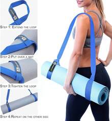 A AZURELIFE [MAT NOT Included] Yoga Mat Sling, Yoga Mat Straps For Carrying, Easy-Cinch Yoga Mat Holder Strap - ColorE - View 5