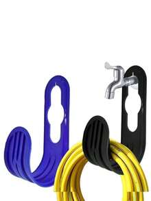1pc/Household Wall-Mounted Garden Retractable Hose Storage Rack Outdoor Faucet Hook Garden Organizer Soft Hose Storage Rack - A - View 8
