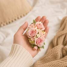 3D Nude-Pink Rosebud Cluster Silicone Candle Mold - Reusable, Easy-To-Demold Floral Mold Suitable For DIY Candles, Handmade Soap Making, And Decor For Weddings, Valentine's Day, And The Home. - A - View 4