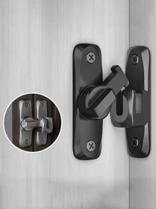 1pc 90°/180° Adjustable Sliding Bolt Lock,Easy Installation Lever Lock With Keyless Entry And Emergency Backup, Reinforced Durable Design For Office, Hotel, Garage Doors,Portable Door Lock, Home Security Door Lock, Security Door Handle, Front Door L - Multicolor - View 6