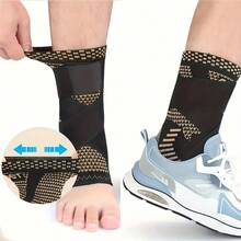 This Ankle Support Brace Is Adjustable In Size, Soft And Comfortable, Providing Dual Protection And A Secure Fit, And Is Lightweight And Breathable. - Black - View 6