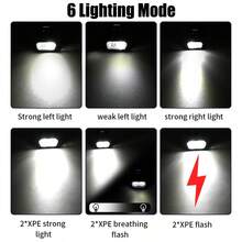1 đèn trước xe đạp mini bằng nhựa ABS, LED kép, sạc USB Type-C, có đèn báo nguồn, chống nước, dây đeo gắn silicone điều chỉnh được, nhiều chế độ độ sáng, đèn pha xe đạp cho đạp xe đêm, xe đạp địa hình, xe đạp đường trường, chiếu sáng an toàn - Đèn xe đạp - Xem 7