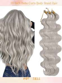 Anna Hair 合成纖維鬆散深波浪捲鉤編髮接髮 3件/包 24英吋 300G 水波紋編髮 漸層金髮扭曲鉤編捲髮 女款，萬聖節 - 彩色 - 查看 52