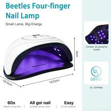 24LED UV LED Nail Dryer Fast Gel Polish Curing Lamp, Auto Sensor LCD Display 30/60/90S Timers Low Heat No Black Hands, USB Portable Manicure Pedicure Light For Home Salon, Ideal Birthday & Graduation Gift For Nail Art Lovers, Back To School Dorm Teen - 白色 - 查看 7