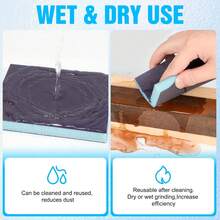 Mixed Coarse And Fine Sanding Sponge Set (12 Pieces), 60 To 400 Grit, For Sanding Wood, Metal, Walls And Automotive Paint Surfaces. - 12pcs - View 7
