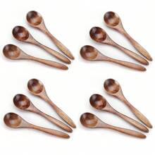 1/3/6/12pcs Wooden Tea Spoon, Honey Spoon Set, Suitable For Coffee, Tea, Stirring - Durable Hardwood And Bamboo Kitchen Utensils - Multicolor - View 12