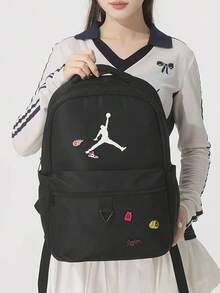 Nike Jordan Mini Pin Brand Logo Comfortable Casual Versatile Mini Backpack For Men - Black - View 1