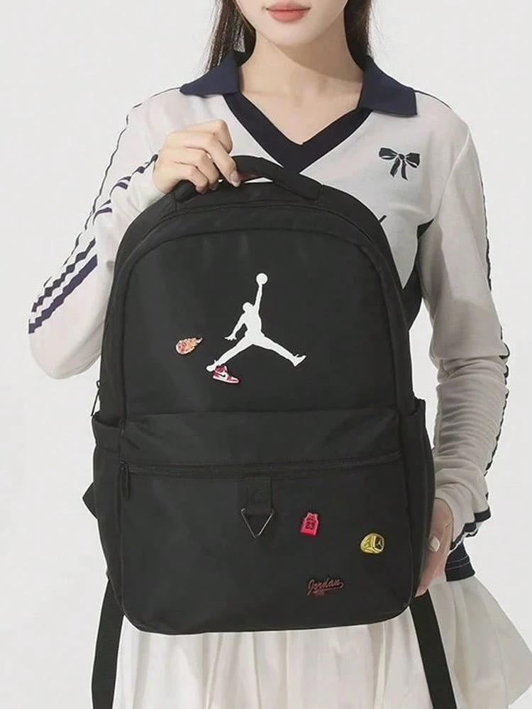 Nike Jordan Mini Pin Brand Logo Comfortable Casual Versatile Mini Backpack For Men - Black - View 1