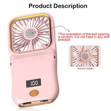 1件 3000mAh 便攜式迷你風扇，多功能戶外夏季冷卻風扇，可掛頸、可折疊、桌面式，夏季冷風機，適用於辦公室、通勤、露營、野餐、徒步、海灘、背包旅行、運動、度假必需品 - 手持 - 查看 11