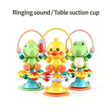 Baby High Chair Suction Cup Toy, Early Education Intellectual Grasping Rattle Toy, Soothing Enlightenment Toy - 彩色 - 查看 1