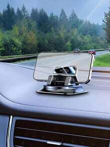 1pc 360° Rotating Dashboard Phone Holder, Nano Gel Base Enhanced Grip, Auto Lock Prevent Overheating, Suitable For Phones With Or Without Cases - Multicolor - View 9