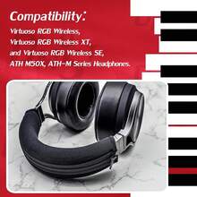 ATH M Series Protective Earpad Covers | Compatible With Virtuoso XT, SE, Wireless, M50X, M50XBT, M50, M40X And More | Material: Elastic Fiber - Multicolor - View 3