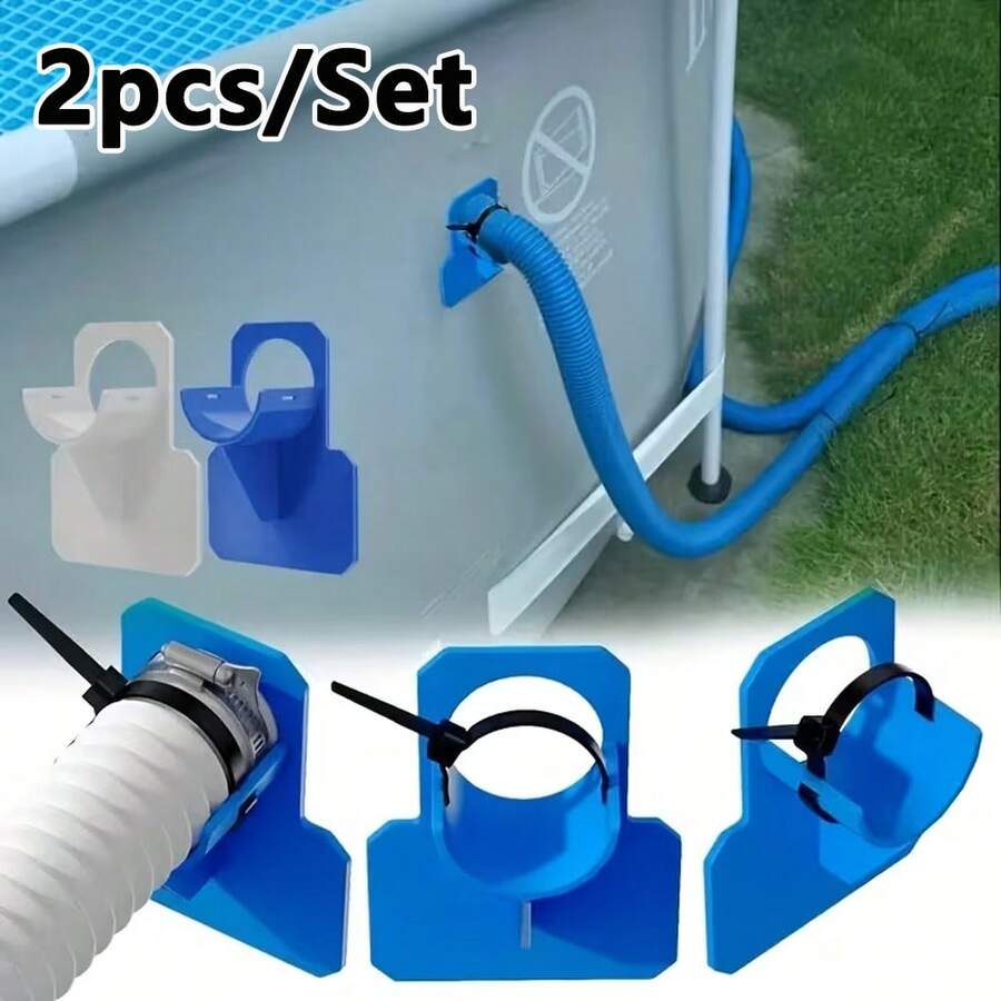2pcs Pool Hose Support Prevents Hose Bending And Falling Compatible With Various Above-Ground Pool Brands, Easy To Install - Multicolor - View 1