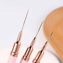 7Pcs Liner Nail Art Brushes Set, Ultra Thin Detail Drawing Nail Art Brushes With Resin Mixing Palette And Acrylic Pen Holder - Multicolor - View 4