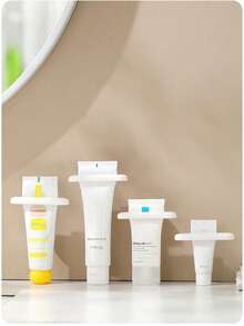 Madebyblanc 2個手動乳霜/牙膏擠壓器 – 簡約浴室用品分配器 - 白色 - 查看 3