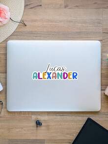 Personalized Custom Name Stickers, Double-Layer Font Colorful Name Labels, Gift Marking Stickers, Custom Text Name Stickers, Double-Layer Handwritten Style Name Stickers, Party Gift Bag & Water Cup Decoration, Waterproof Self-Adhesive, Gift Marking DIY Decoration - Multicolor - View 25