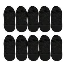 chuanwa（2） 1/5/10 Pairs Sheer Floral Lace Low Cut Invisible Socks Trim Breathable Thin Mesh Anti-Slip Hidden Foot Liners Women Comfort No Show Socks For Flat Shoes - Multicolor - View 15