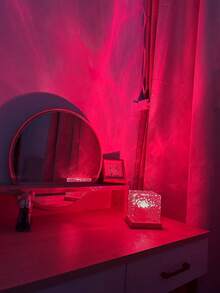 1pc 16-Color Water Ripple Aurora Night Light, Square Projection Lamp With Touch/Remote Control, USB Powered, Suitable For Bedroom And Outdoor, Decorative Projection Light, Party Lighting, Vibrant Colors, Compact Design, Party Planner - Multicolor - View 4