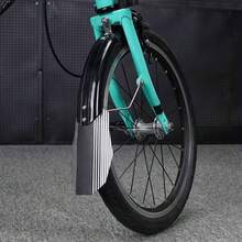 1 Set ENLEE Folding Bicycle Mudguard Extension, Front And Rear Wheel Mudguards, Personalized Pattern Design, Lightweight Detachable Shock-Absorbing Mudguards, Anti-Mud And Debris, Folding Bicycle Protective Cover - Multicolor - View 8