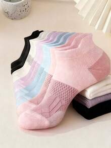 1/5/10 Pairs Women Compression Socks - Arch Support, Moisture Wicking, Warm Low Cut Ankle Socks Suitable For Sports & Casual - Multicolor - View 2