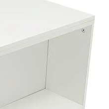 YUNRUX Desk With Shelves, Computer Desk With Shelves, Office Desk With Bookshelf 120cm - White - View 4